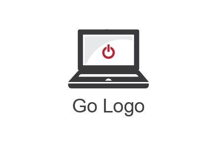 power button inside the laptop icon