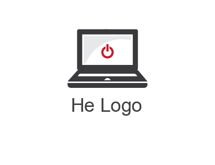 power button inside the laptop icon