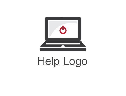 power button inside the laptop icon