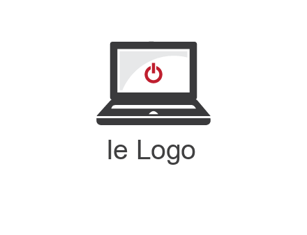 power button inside the laptop icon
