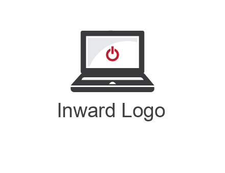 power button inside the laptop icon