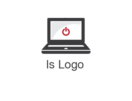 power button inside the laptop icon