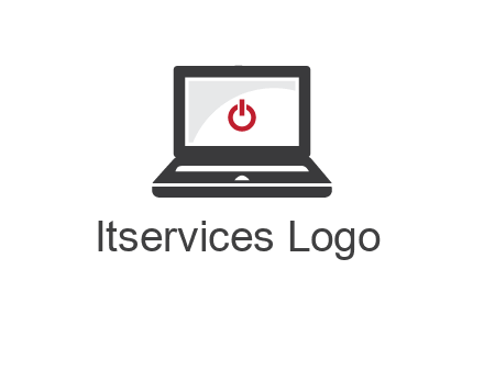 power button inside the laptop icon