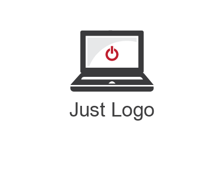 power button inside the laptop icon