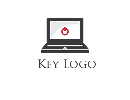 power button inside the laptop icon
