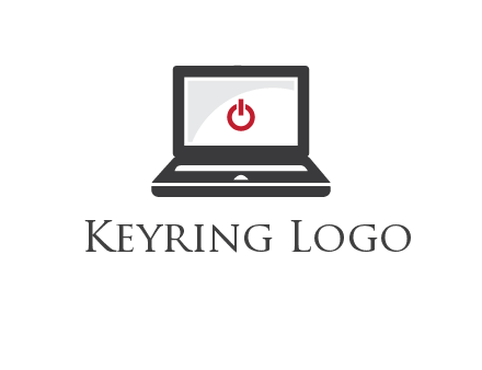 power button inside the laptop icon