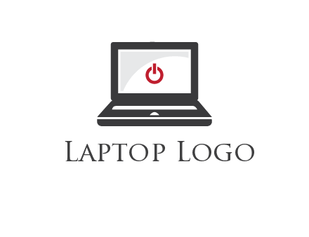 power button inside the laptop icon