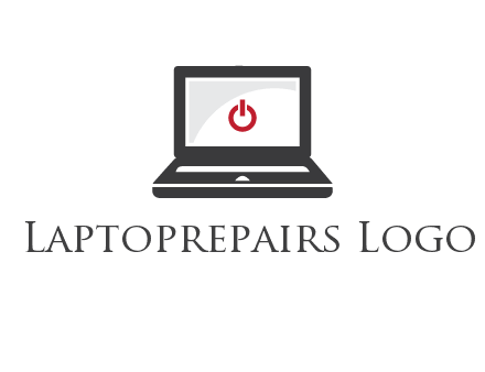 power button inside the laptop icon