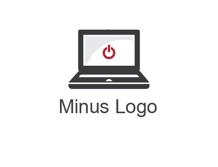 power button inside the laptop icon