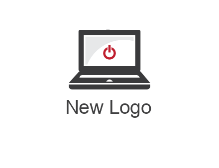 power button inside the laptop icon