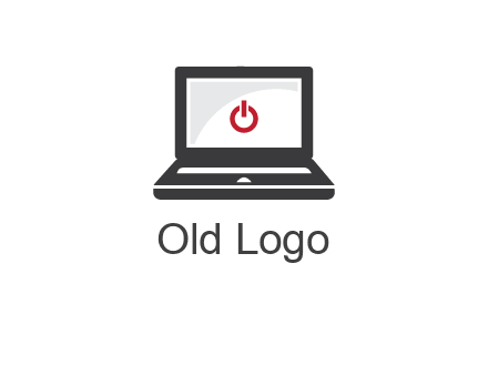 power button inside the laptop icon