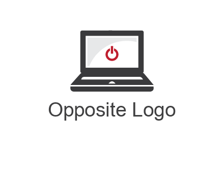 power button inside the laptop icon