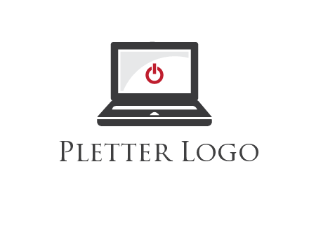 power button inside the laptop icon