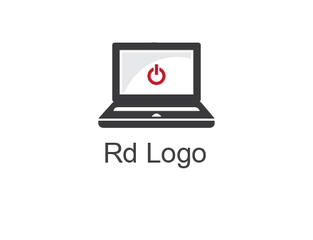 power button inside the laptop icon