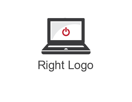 power button inside the laptop icon