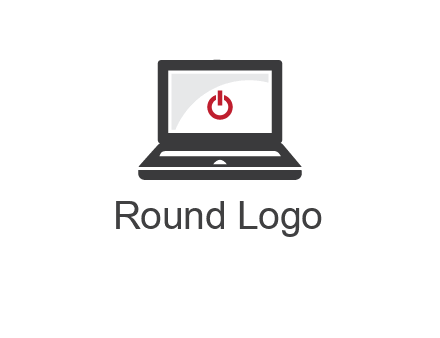 power button inside the laptop icon