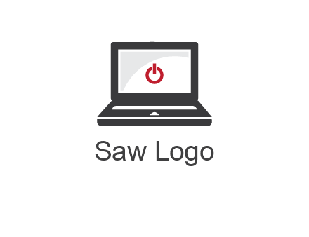 power button inside the laptop icon