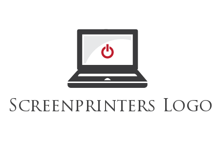 power button inside the laptop icon