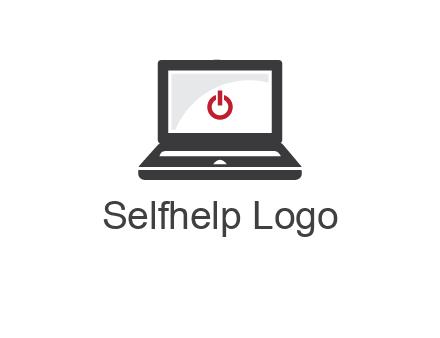 power button inside the laptop icon