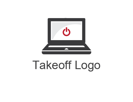 power button inside the laptop icon