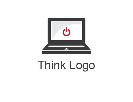 power button inside the laptop icon