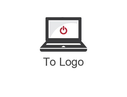 power button inside the laptop icon