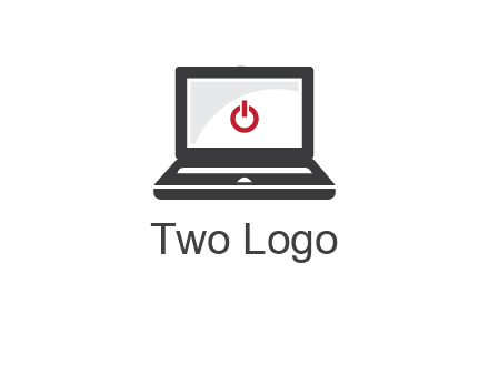 power button inside the laptop icon