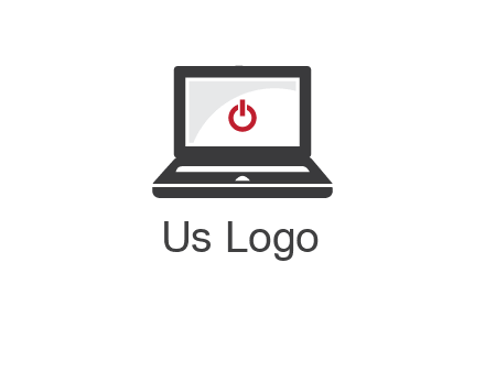 power button inside the laptop icon