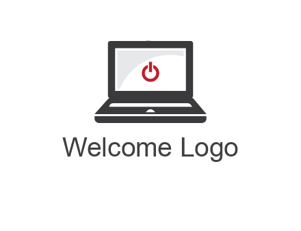 power button inside the laptop icon