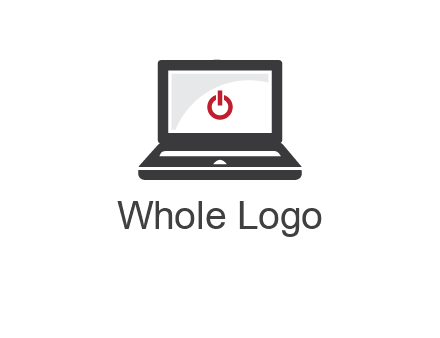 power button inside the laptop icon