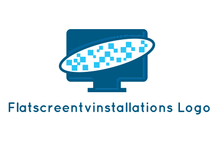oval and technology squares in between LCD