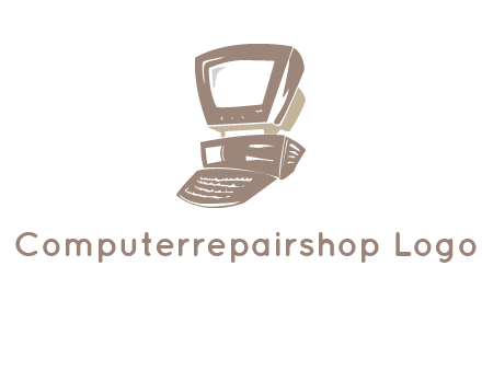 retro desktop computer graphic