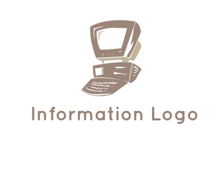 retro desktop computer graphic