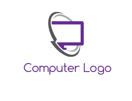 monitor inside the circle orbit icon
