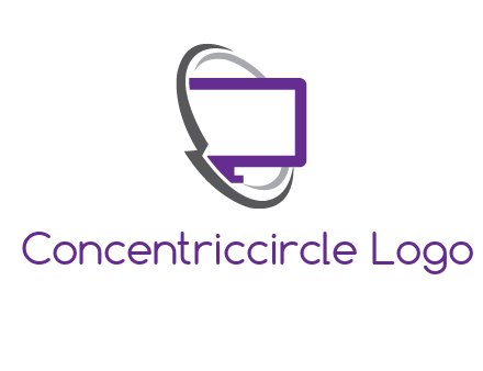 monitor inside the circle orbit icon