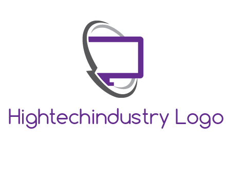 monitor inside the circle orbit icon