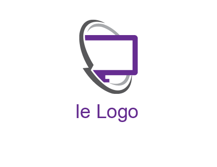 monitor inside the circle orbit icon