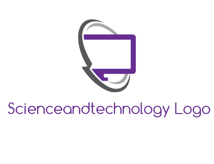 monitor inside the circle orbit icon