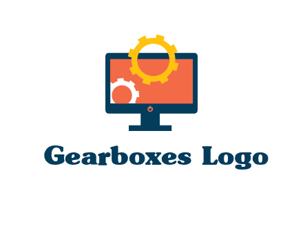 gears inside the monitor icon