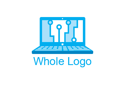 technology cables inside the laptop icon