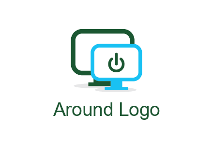 monitors with power button sign icon