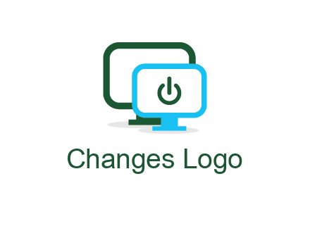 monitors with power button sign icon