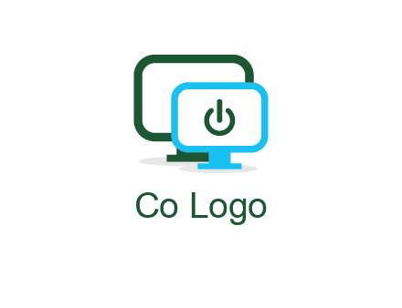 monitors with power button sign icon