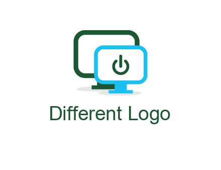 monitors with power button sign icon