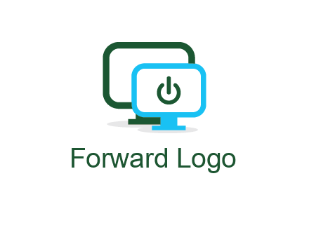 monitors with power button sign icon