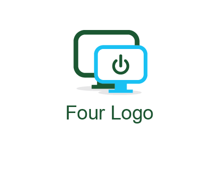 monitors with power button sign icon