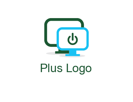 monitors with power button sign icon