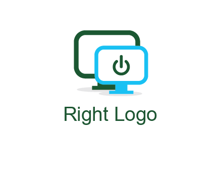 monitors with power button sign icon