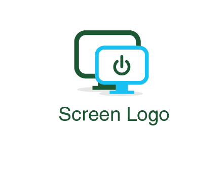 monitors with power button sign icon