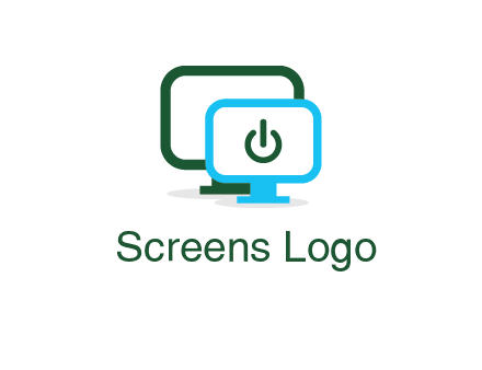monitors with power button sign icon